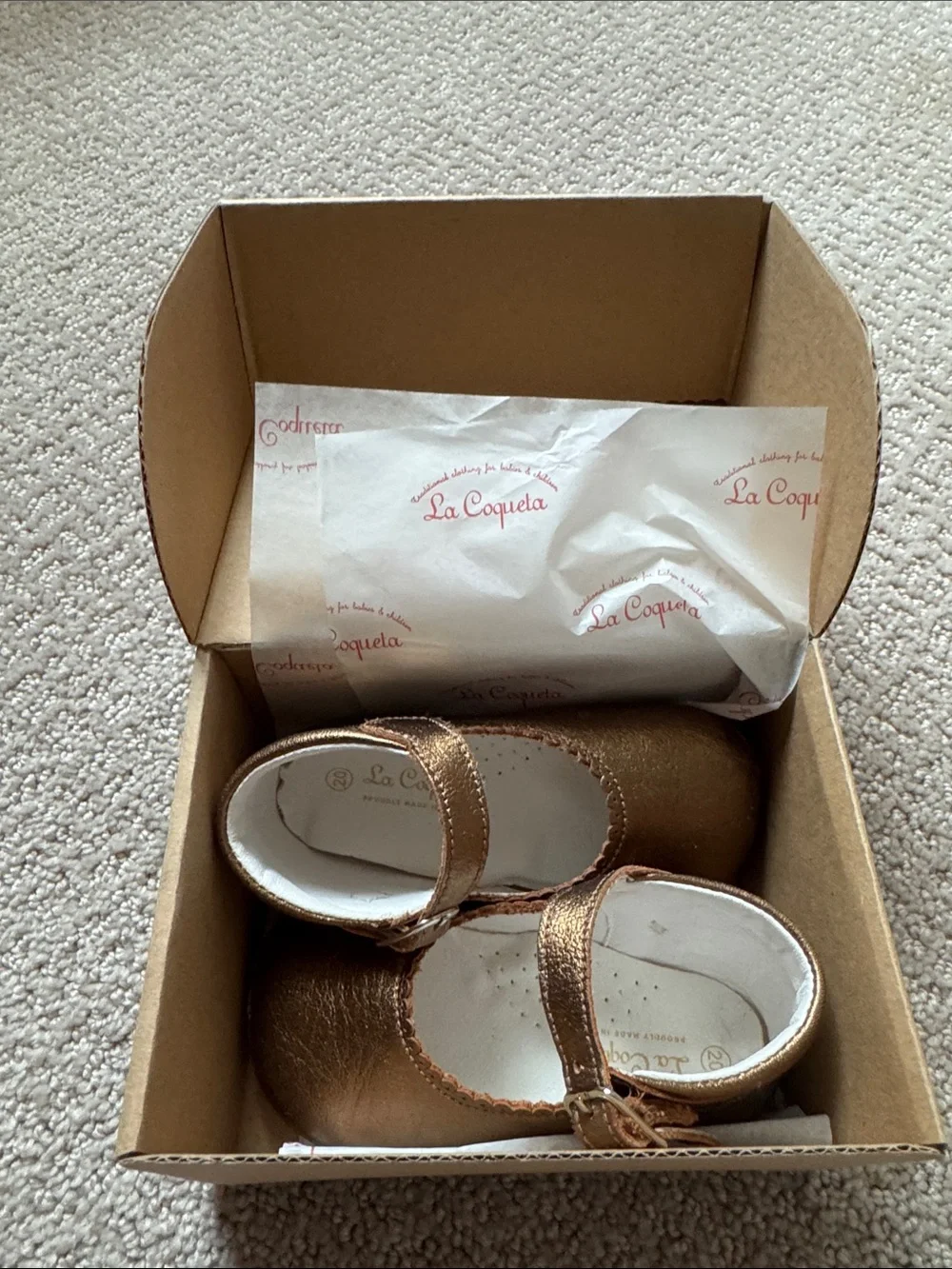 Metallic Bronze Mary Jane Dress Shoes for Kids